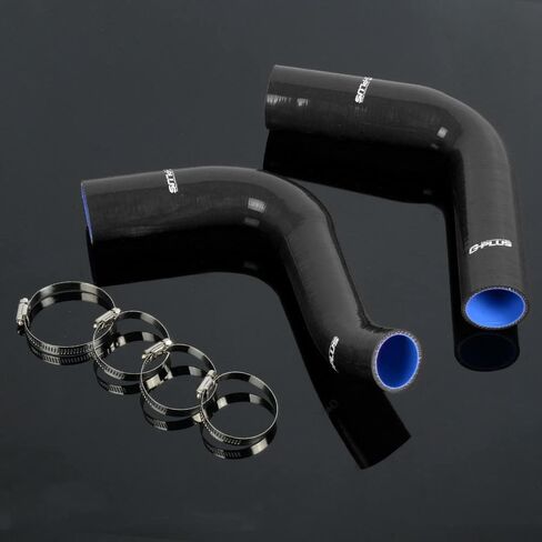 G-PLUS Silicone Radiator Hose Piping Kit Clamps Compatible With 2005-2007 Ford 6.0 6.0L Powerstroke Diesel, 2PCS Blue in Kuwait