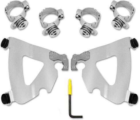 Memphis Shades Trigger-Lock Mounting Kit (Polished/Road Warrior Fairing) for 95-05 Harley FXD in Saudi Arabia