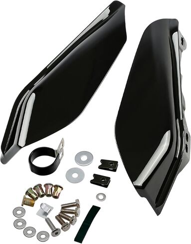 XFMT Black Mid-Frame Air Deflectors for Harley Touring Road Road King Street Glide Glide Electra Glide Trike 2009-Later in Kuwait