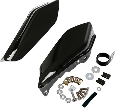 XFMT Black Mid-Frame Air Deflectors for Harley Touring Road Road King Street Glide Glide Electra Glide Trike 2009-Later in Kuwait