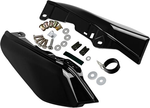 XFMT Black Mid-Frame Air Deflectors for Harley Touring Road Road King Street Glide Glide Electra Glide Trike 2009-Later in Kuwait