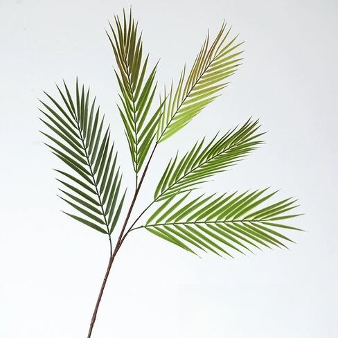 36 Inch Leaf Decor Artificial Green Palm Leaves,Fake Tropical Palm Leaves with Long Stem,Wedding Home Decor, Tabletop, Entryway, and Garden Landscaping (3, Green) in Saudi Arabia