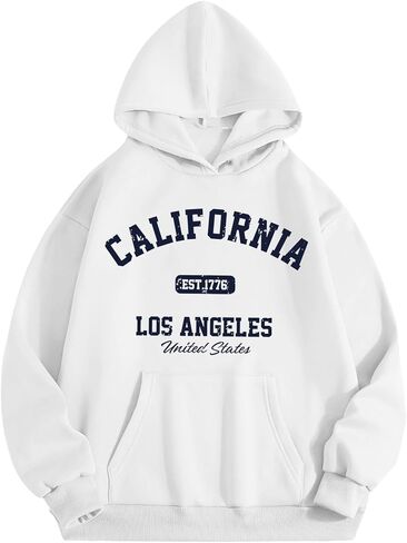 BeWithYou Girls Los Angeles Hoodie California Sweatshirt for Teens Cute Preppy Kids Hoodies Aesthetic Letter Graphic Pullover in Saudi Arabia