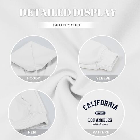 BeWithYou Girls Los Angeles Hoodie California Sweatshirt for Teens Cute Preppy Kids Hoodies Aesthetic Letter Graphic Pullover in Saudi Arabia