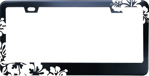 Black Mountains Forest Camping Stainless Steel License Plate Frame for Men/Women with 2 Screw Caps for US/CA Vehicles in Kuwait