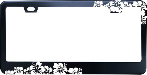 Black Mountains Forest Camping Stainless Steel License Plate Frame for Men/Women with 2 Screw Caps for US/CA Vehicles in Kuwait