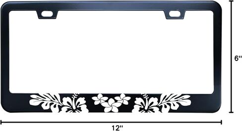 Black Mountains Forest Camping Stainless Steel License Plate Frame for Men/Women with 2 Screw Caps for US/CA Vehicles in Kuwait
