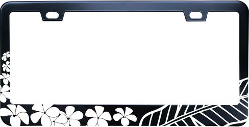 Black Mountains Forest Camping Stainless Steel License Plate Frame for Men/Women with 2 Screw Caps for US/CA Vehicles in Kuwait
