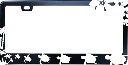 Black Mountains Forest Camping Stainless Steel License Plate Frame for Men/Women with 2 Screw Caps for US/CA Vehicles in Kuwait