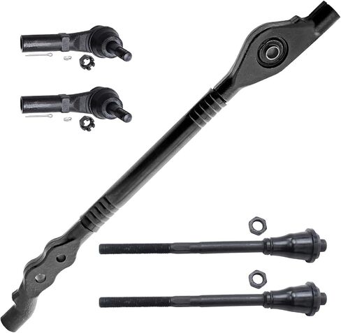 Detroit Axle - 5pc Front Suspension Kit for Chevy GMC 2011-2019 Silverado Sierra 2500 HD, 2011-2018 Silverado Sierra 3500 HD, 1 Center Link 4 Inner and Outer Tie Rod Ends Replacement in Saudi Arabia