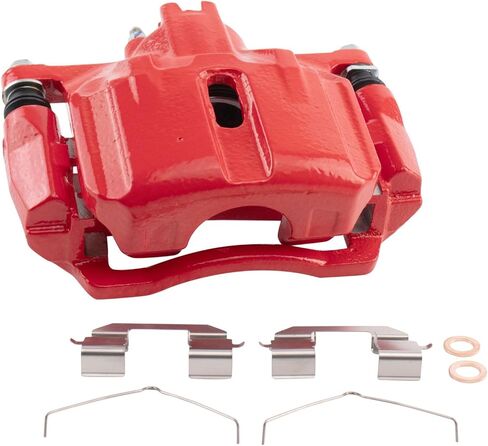 Front Performance Brake Caliper Set Red Compatible with 2012-2015 Honda Civic in Saudi Arabia