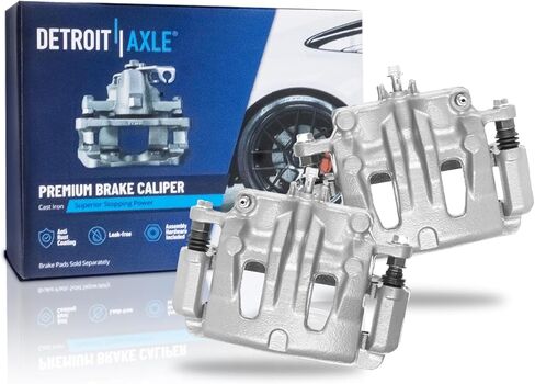 Detroit Axle - 2pc Front Brake Calipers for Hyundai 2007-2010 Entourage, 2006-2012 2014 Kia Sedona, Disc Brake Calipers with Brackets 2008 2009 Replacement in Saudi Arabia