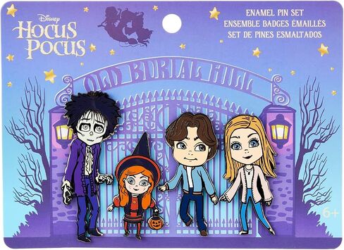 Loungefly Disney - Hocus Pocus - 4 Enamel Pin Set - Hocus Pocus Enamel Pins - Cute Collectable Novelty Brooch - for Backpacks & Bags - Gift Idea - Official Merchandise - Movies Fans in Saudi Arabia