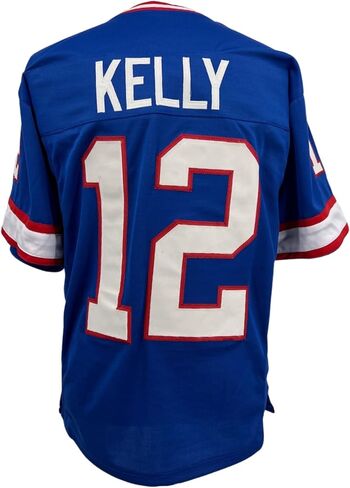 Jim Kelly Jersey Blue Buffalo | Unisex Adult Sizes S-6XL Unsigned Custom Sewn Stitched in Saudi Arabia
