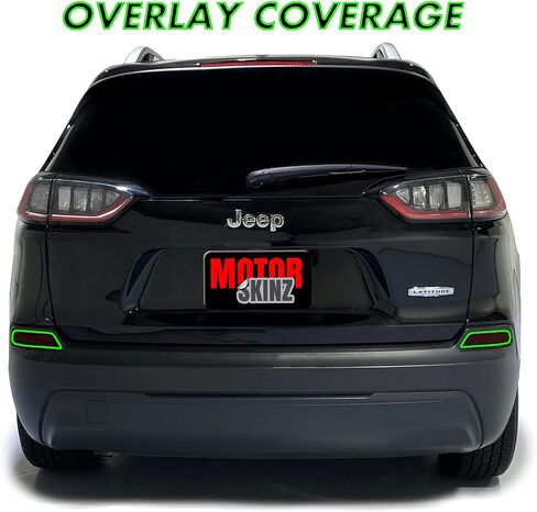 Slickmod Precut Vinyl Smoke Lint لعام 2019-2022 Light Jeep Cherokee Tail (1. مجموعة خلفية كاملة ، دخان خفيف 35 ٪) in Saudi Arabia