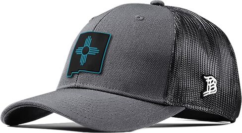 Branded Bills New Mexico Turquoise PVC Curved Trucker, Snapback Closure, Lightweight, Comfortable Baseball Cap in Saudi Arabia