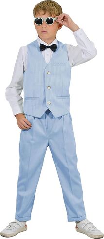 LOLANTA Boys Vest Suit 4-Piece Formal Suit Set, Pretty Texture, Kids Birthday Wedding Easter Party Dress Outfits 2-13 Years in Saudi Arabia
