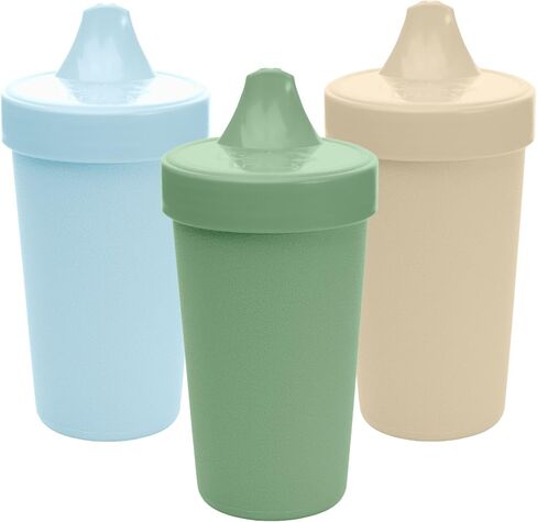 Re-Play Spill-Proof Sippy Cups for Toddlers - Kids Reusable 10 Oz Set of 3, Dishwasher & Microwave Safe, Made in USA, Princess in Saudi Arabia