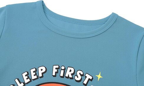 Tebbis Little Boys Pajamas-Soft Snug-Fit PJS Tee & Pants Sleepwear مجموعة لعبة البيسبول الصغيرة الممرات الحجم 4T-14 in Kuwait