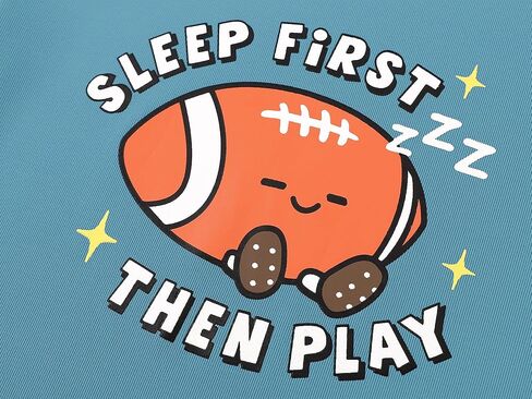 Tebbis Little Boys Pajamas-Soft Snug-Fit PJS Tee & Pants Sleepwear مجموعة لعبة البيسبول الصغيرة الممرات الحجم 4T-14 in Kuwait