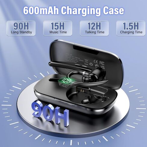 Bluetooth 5.3 Headset, Wireless Headset with CVC8.0 Noise Canceling Mic in Saudi Arabia