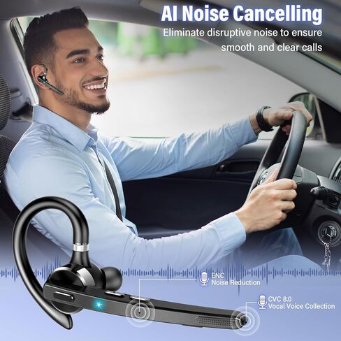 Bluetooth 5.3 Headset, Wireless Headset with CVC8.0 Noise Canceling Mic in Saudi Arabia