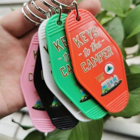 Keys to The Camper Keychain – Retro RV Key Chain for Trailer, Camping Accessories for Travel Lovers, Vintage Motel Style in Saudi Arabia