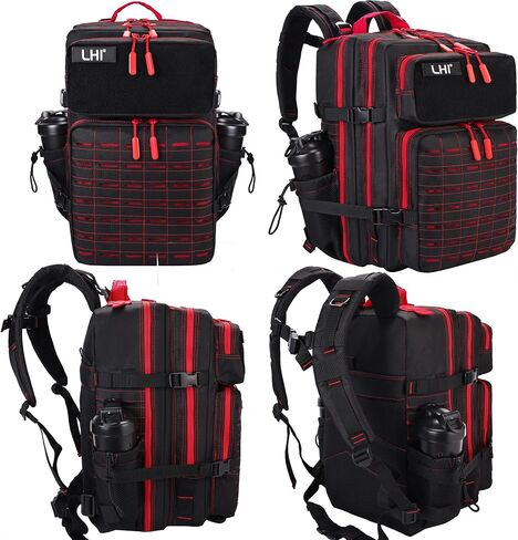 LHI Tactical Military Backpack for Men 25L/45L Large Molle Army Assault Pack 3 Day Hiking Rucksack With Bottle Holder in Saudi Arabia