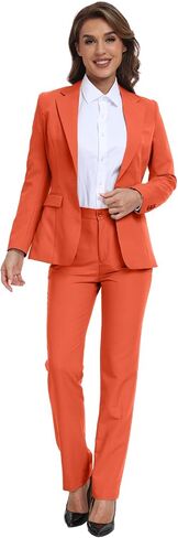 Women Classic Suits 2 Piece Bussiness Professional Work Outfits Office Attire Slim Fit Dressy Blazer Jacket Pants Suit Sets in Saudi Arabia