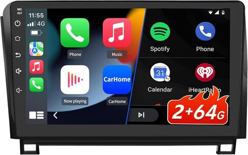 Car Stereo Android 13 for Toyota Tundra 2007-2013 Sequoia 2008-2018 10.1 Inch Touch Screen 2+64GB Car Radio Wireless CarPlay GPS Navigation WiFi BT Mirror Link SWC with Reverse Camera in Kuwait