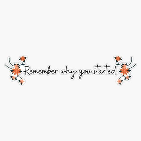 Remember why you started Bumper Sticker Vinyl Decal 5 inches in Saudi Arabia