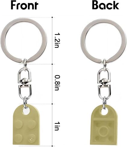 2pcs Heart Keychain for Couples Brick Matching Heart Keychain Set for Boyfriend Girlfriend in Kuwait