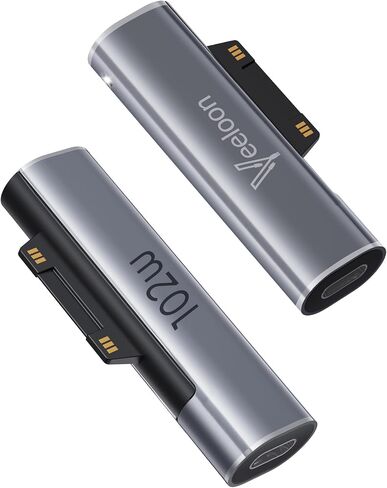 Surface Connector to USB C Charging Adapter 1 Pack, 15V 102W Type C to Surface Male Magnetic Adapter,Require 45W/65W/100W/102W C Charger for Microsoft Pro7/6/5/4 Surface Laptop 3/2/1，Surface Go Book in Saudi Arabia