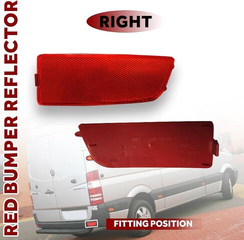 For Mercedes Sprinter 250 350 Back Bumper Corner Red Reflector Lens Right Side 2007 To 2017 in Saudi Arabia