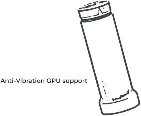 Adjustable GPU Holder, for AMD Setups, Black– Tool-Free, Anti-Vibration Support Stand for Stable GPU Performance, Prevents GPU Sag, Protects Motherboard – Easy Height Adjustment in Saudi Arabia