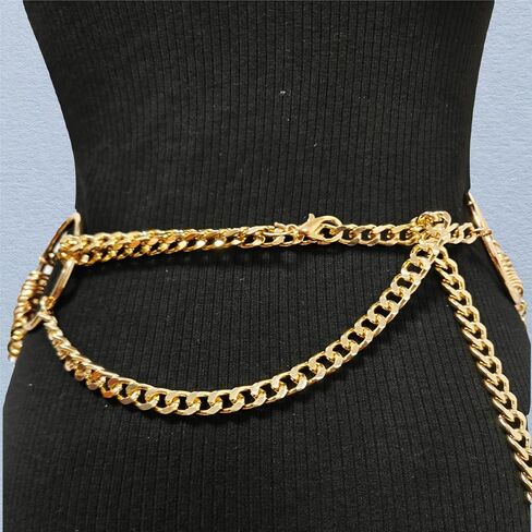 THREEBOY Women Apparel Belts Fashion Sexy Multilayer Metal Pearl Waist Chain Belt in Saudi Arabia
