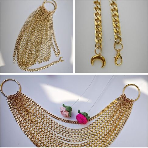 THREEBOY Women Apparel Belts Fashion Sexy Multilayer Metal Pearl Waist Chain Belt in Saudi Arabia