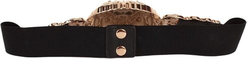 U Scinan Ladies Elastic Cinch Belt Golden Lion Head Carved Corset Retro Waistband Waist Seal in Kuwait