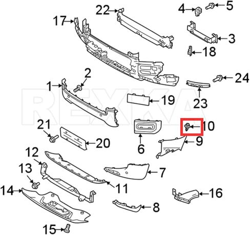 Rexka 15pcs عجلة القوس مصببة مقطع LR082683 ل Land Rover - Multipurposes - Pumper Fender Ledge Latch Partich Hold Arch Arch in Saudi Arabia