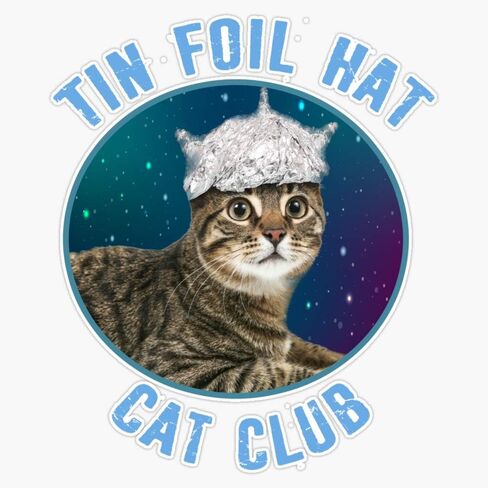مغناطيس القصدير القصدير راتبة قبعة Cat Club نظرية Kitty الفضاء مضحك ملصق فينيل مغناطيسي ملصق الملصقات 5 "المغناطيس 5" in Saudi Arabia