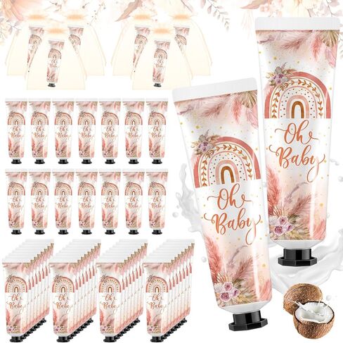 48 Sets Baby Shower Hand Cream Bulk Baby Shower Favors Bridal Shower Hand Cream Thank You Hand Cream for Guests Travel Size Hand Lotion with Organza Bags(Baby) in Kuwait