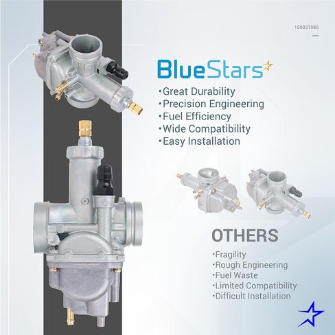 BlueStars KLF220A Carburetor Kit - Compatible with 1988-2002 Kawasaki Bayou 220 KLF220A, 2003-2011 Kawasaki Bayou 250 KLF250A - with Air Filter & Fuel Filter in Saudi Arabia
