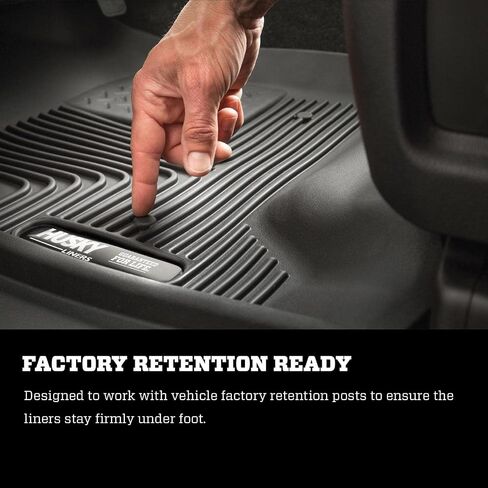 Husky Liners X-act Contour Floor Mats | Fits 2024-2025 Toyota Tacoma, Double & Access Cab w/Auto Trans | Front Row, 2-pc Black - 54581 in Saudi Arabia