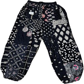 ETHINUMATIC®️ India Harem Pants for Women Patchwork Yoga Boho Palazzo Pant in Saudi Arabia