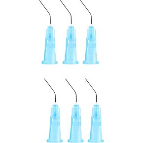 JMU 100Pcs Bent Dispensing Tips 25g, Blunt Tip Dispensing Needle, Dental Pre Bent Flow Dispensing Etch Tips, Disposable Oral Irrigation Needle Tips, Light Blue in Saudi Arabia