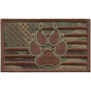 ACU USA Flag American K-9 Dog Handler Subdued Morale Tractical Teassit Touch Touch Patch in Kuwait