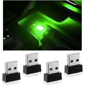 4 PCS USB LED CAR CAR INTROLIOR ATMOFERE LAMPERATION ، PLICTION PLIST-IN 5V USB LED LED INDIOR LIGHTING LIGHT ، MINI USB Ambient Lighting Decor in Kuwait