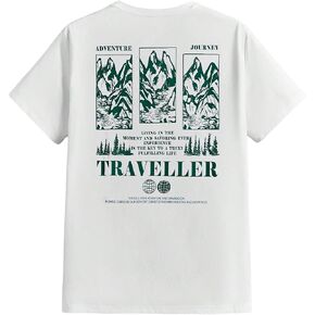 Sweatyrocks Men Graphic Tirt Crewneck قصيرة الأكمام فضفاضة قمم الإنطلاق غير الرسمية in Saudi Arabia