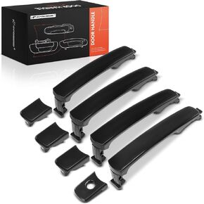 A-Premium Outside Exterior Door Handles Compatible with Nissan Rogue 2008-2013, Rogue Select 2014-2015, Black, 4-PC Set, Front and Rear Driver and Passenger Side in Saudi Arabia