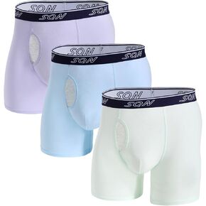 Men's Underwear Boxer Briefs Pack- 95% Cotton 5% Spandex, Ultra Soft & Breathable Underwear with Moisture Wicking in Saudi Arabia